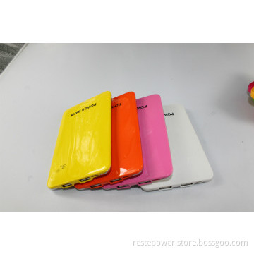 ultrathin colorful touch indicate power bank for iphone and ipad